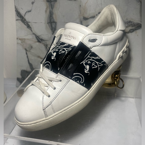 VALENTINO GARAVANI Mens rockstud low cut open laceless leather Snearkers - Picture 5 of 15